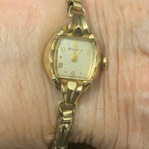 Vintage 1956 Bulova Women's Gold-Tone Watch and a gold Pulsar watch. 2 watches